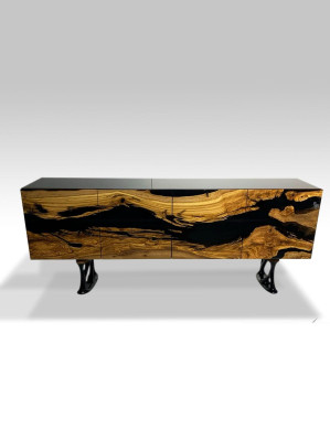 Sideboard Kommode Epoxidharz Braun Wohnzimmer Holz Kommoden Anrichte