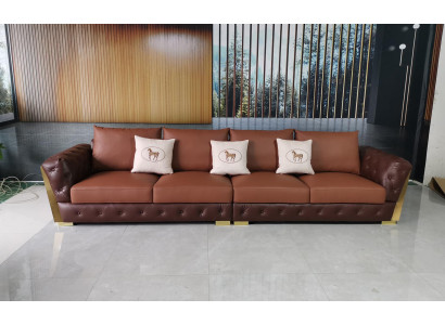 Moderner Fünfsitzer Luxus Wohnzimmer Sofa Chesterfield Design Couch