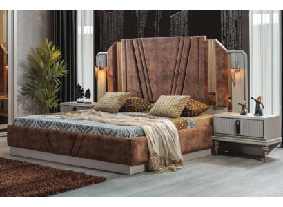 Beige Betten Luxus 2x Nachttische Schlafzimmer Designer Möbel 2tlg Set