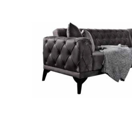 Modernes Sofa Ecksofa Textil Wohnzimmermöbel Sofa L Form Grau Luxus Neu