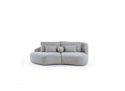 Moderner Hellgrauer 3-Sitzer Wohnzimmer Dreisitzer Luxus Couchen Sofas