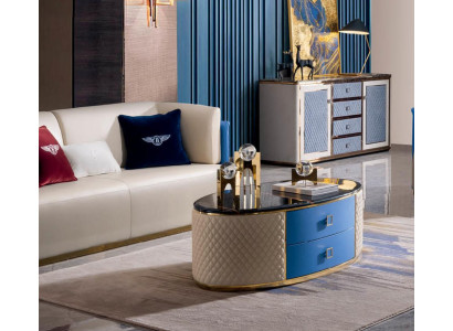 Klassischer Tisch Couchtisch Beistelltisch Sofa Design Wohnzimmer Holz