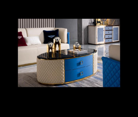 Klassischer Tisch Couchtisch Beistelltisch Sofa Design Wohnzimmer Holz