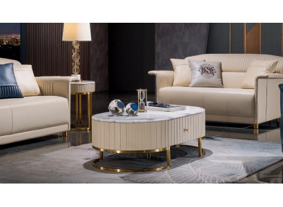 Couchtisch Tisch Oval Luxus Design Tische Kaffee Beistelltische
