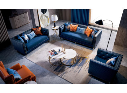 Design Dreisitzer Couch Polster Sofa Sitz Sofas Zimmer Möbel 3er Dreisitzer