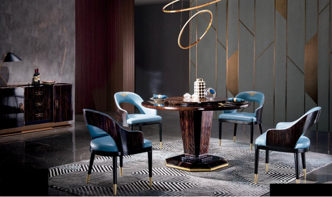 Ess Stuhl Zimmer Set Sitz Garnitur 4x Stühle Modern Polster Lehn Design