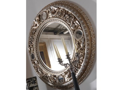 Massivholz Spiegel Klassischer Echtz Holz italienische Einrichtung Wandspiegel