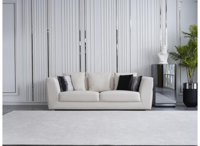 Luxus Dreisitzer Sofa xxl Polster Couch Sofas Couchen Möbel Holz Textil