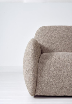 Taupe Sessel Fernseh Stuhl Einsitzer Polster Sitzmöbel Lounge Stühle