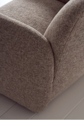 Taupe Sessel Fernseh Stuhl Einsitzer Polster Sitzmöbel Lounge Stühle