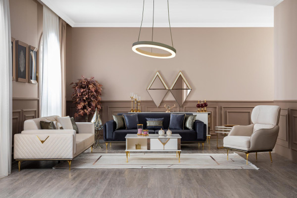 Couch Sitz 331 Sitzer Couchtisch 5tlg Design Metall Neu Garnitur Polster