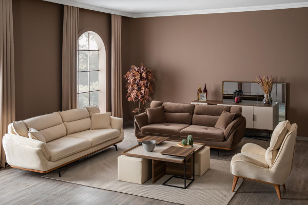 Dreisitz Couch Polster Sofa Möbel Couchen Wohnzimmer Dreisitzer Textil Stoff