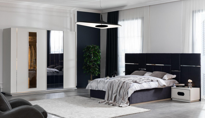 Schrank Luxus Schränke Kleiderschrank Holz Möbel Schlafzimmer 250cm