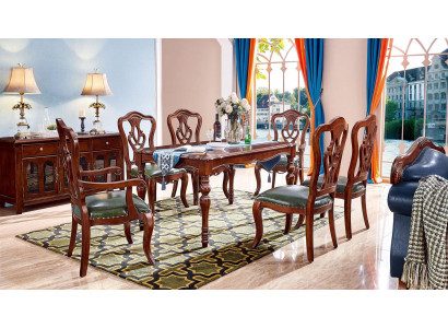 Komplett Set 6 Stühle Esszimmer Gruppe Holz Stuhl Luxus Möbel Barock