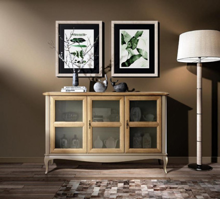 Kommode Wohnzimmer Kommoden Schubladen Holz Sideboard Schrank Schränke Massiv