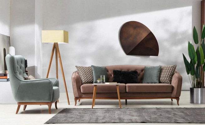 Luxus Sofagarnitur Sofa Garnitur Sofas 4+3+1 Sitzer Stoff 3tlg Couch Set Polster