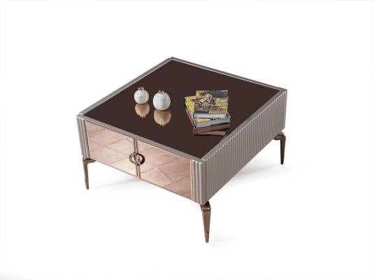 Eleganter Couchtisch 2x Schubladen Wohnzimmer Tisch Luxus Holz Möbel