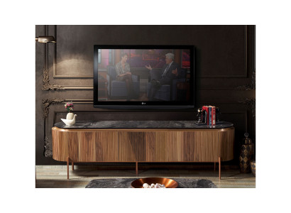 Stilvoll TV Lowboard Braun Farbe Luxuriös Möbel für Wohnzimmer Neuheit