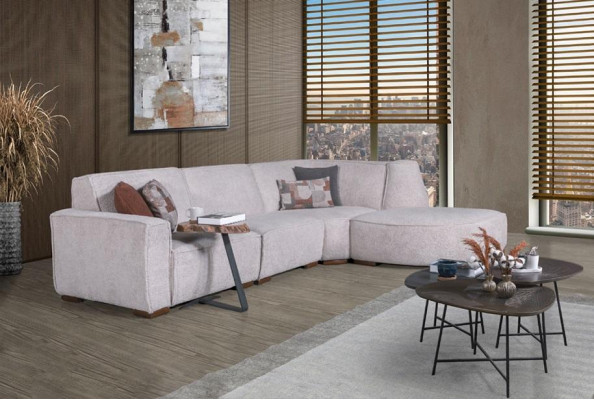  Exklusives Weißes Ecksofa L-Form Wohnzimmer Designer Couch Moderne Möbel