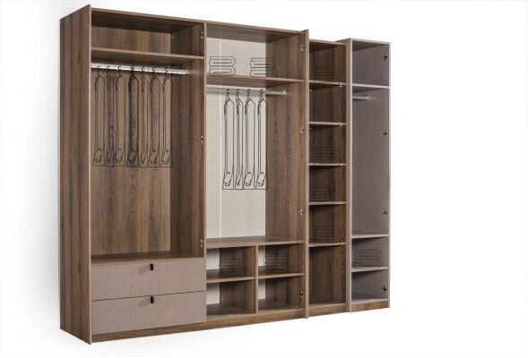 Beiger Kleiderschrank Designer Schlafzimmer Möbel Moderne Einrichtung