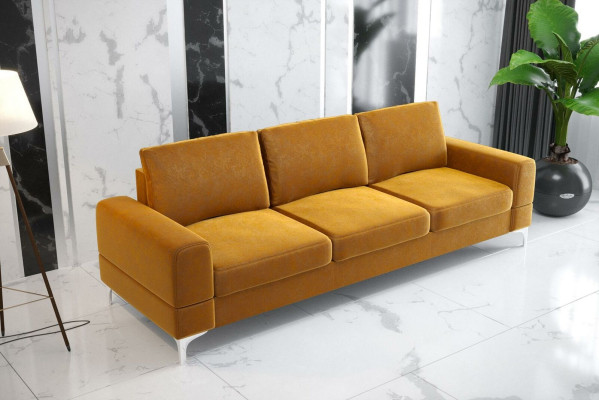 Wohnzimmer Design Textil 3 Sitzer Weiß Elegant Modern Sofa Couch Polsterung Neu