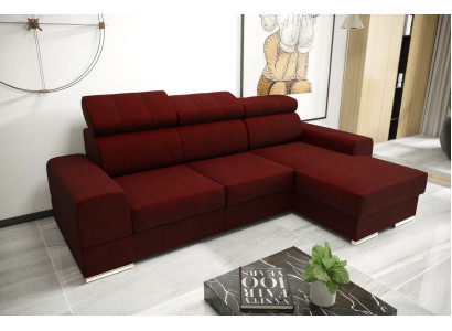 Wohnlandschaft Bettfunktion Stoff Ecksofa L-Form Sofa Couch Design Textil Sofas