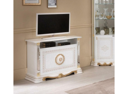 Weisser RTV Schrank Regal Schränke Italienische Stil Möbel Kommoden Sideboard