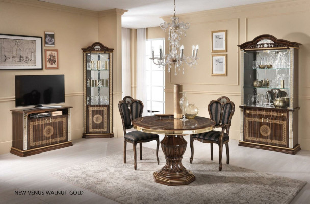 RTV Schrank Italienische Möbel Brauner Holz Kommoden Sideboard Regal Luxus Neu