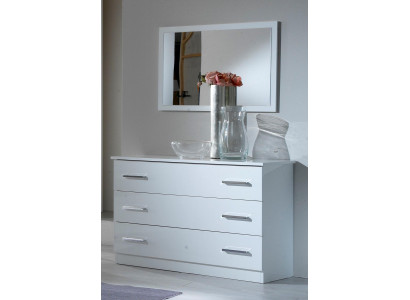 Spiegel + Kommode Schrank Kommoden Anrichte Schlafzimmer Set Deko Holz