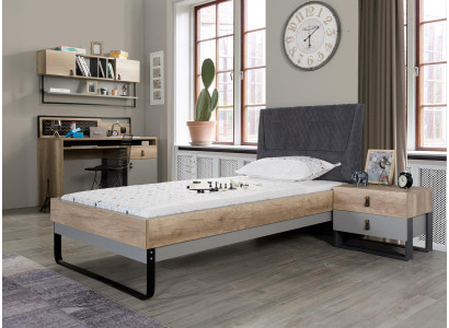 Designer Jugendzimmer Schlafzimmer Bett Nachttisch Schreibtisch 3tlg.