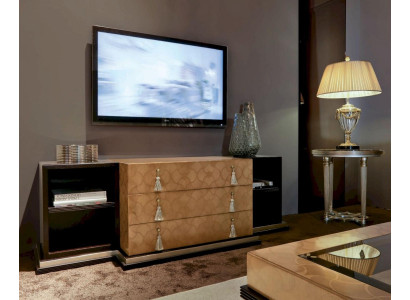 RTV Kommode TV Ständer Sideboard Lowboard Modern Braun Wohnzimmer