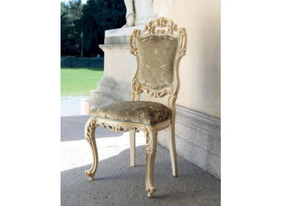 Klassischer Stuhl Luxus Esszimmer Sessel Sitzer Stühle Stoff Beige