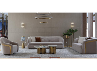 Designer Rund Couchtisch Wohnzimmertisch Kaffeetisch Sofa Tisch Beistell Marmor