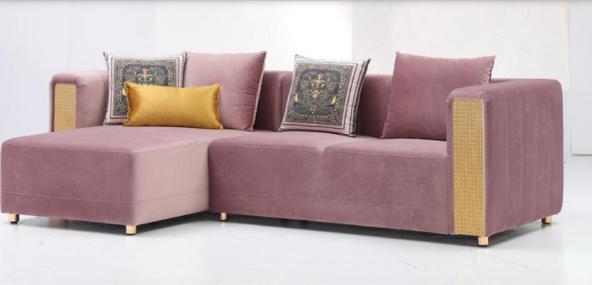 Ecksofa L Form Sofa Couch Design Couchen Polster Textil Modern Neu Eck Garnitur