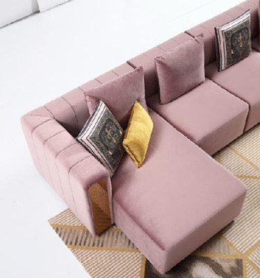 Ecksofa L Form Sofa Couch Design Couchen Polster Textil Modern Neu Eck Garnitur