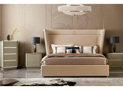 Schlafzimmer Hotel Betten Doppel Bett Design Holz Stoff Betten 180x200cm