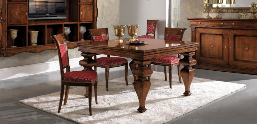 Design Esszimmer Set Garnitur Holz Möbel Kommode 4x Stuhl Tisch Komplett 7tlg.