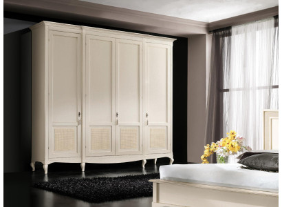 Echtholz Kleiderschrank Holzschrank Schrank Massive Schlafzimmer Möbel Italien