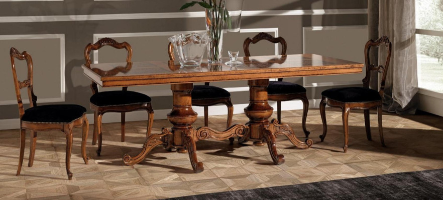 Esstisch Luxus Tisch Massiv Holz Möbel aus Italien Esszimmer Tische Einrichtung