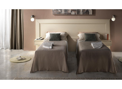 Design Moderne Luxus Möbel 4tlg. Set Hotel Einrichtung 2x Betten + Nachttisch