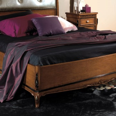 Doppelbett Betten Schlafzimmer Möbel Massivholz Vaccari cav giovanni Bett Neu
