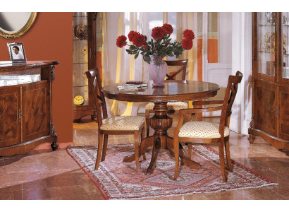 Design Ess Zimmer Rund Tisch Set Garnitur 4 tlg Sets Italienische Möbel Komplett