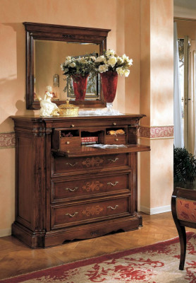 Sideboard Anrichte Holz Kommode mit 4 Schubladen Schubladenschrank Schrank Neu