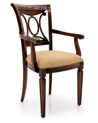 Design Polster Stuhl Sitz Büro Esszimmer Holz Stuhl mit Armlehne Klassisch Neu