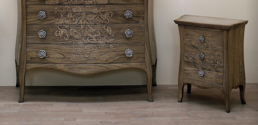 Nachttisch Nachtschrank Beistellschrank Kommode Nachtschränkchen Schrank Barock