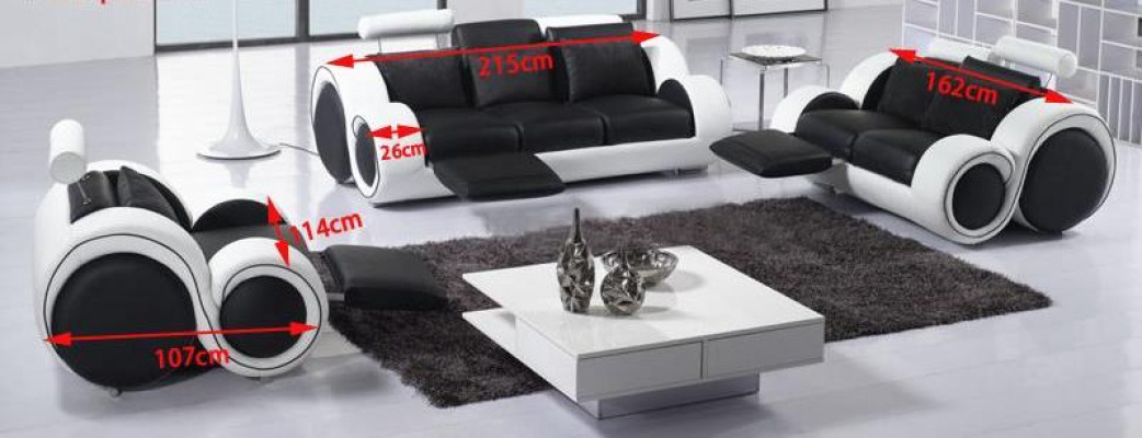 Designer Sofagarnitur 3+1+1 Sitzer Sofa Leder Couch Garnitur Polster Set