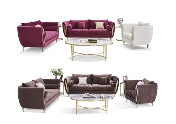 Sofagarnitur 3+2+1 Sitzer Set Design Sofa Polster Couchen Couch Modern Garnitur