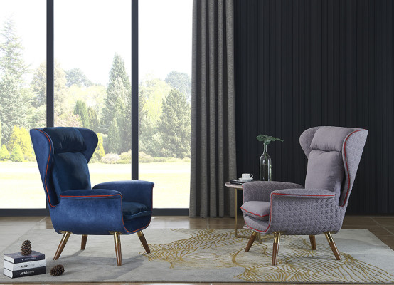 Design Ohrensessel 1 Sitzer Stoff Couch Sofa Polster Sofas Neu