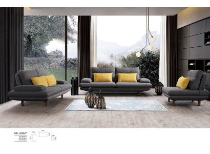Dreisitzer Designer Sofa Couch 3 Sitz Polster Leder Couchen Big Sofas Textil Neu