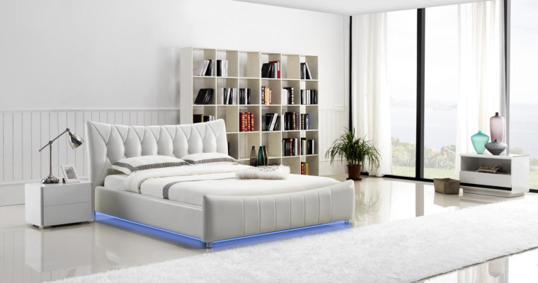 Modernes Design Bett XXL Betten Hotel Luxus Stil Doppel Leder 140 160